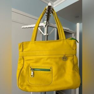 Leather Yellow Bag. Like NEW.